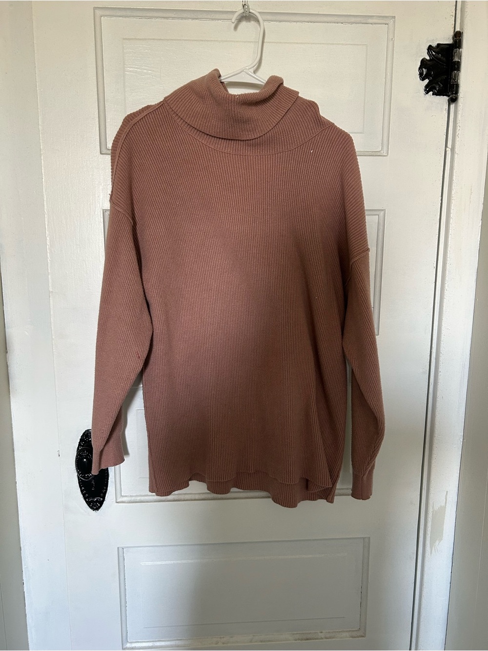 By Together Ribbed Turtleneck Sweater - Mauve
